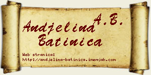 Andjelina Batinica vizit kartica